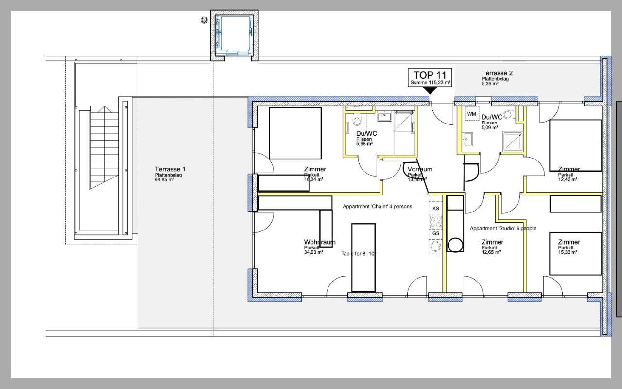 Das Taja Paznaun Penthouse Apartments See Eksteriør billede